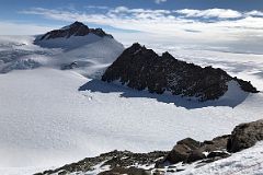 04C Knutsen Peak Above The Branscomb Glacier From Rest Stop In The Rock Band On The Climb Up The Fixed Ropes To High Camp.jpg